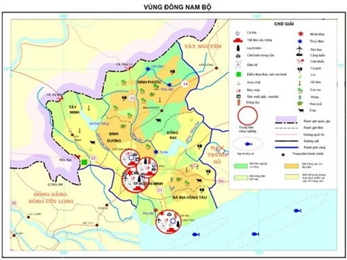 Vị trí địa lý, điều kiện tự nhiên vùng Đông Nam Bộ