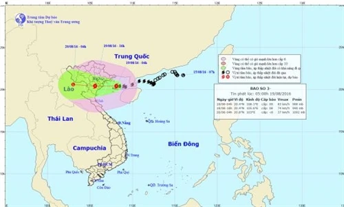 Bão số 3 mạnh lên, hướng về Hải Phòng-Ninh Bình