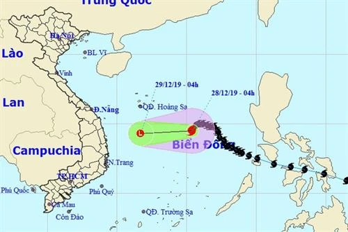 Bão số 8 suy yếu và sẽ thành vùng áp thấp vào ngày 29/12