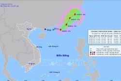 Bản đồ đường đi của Bão LUPIT. Ảnh: TTXVN phát